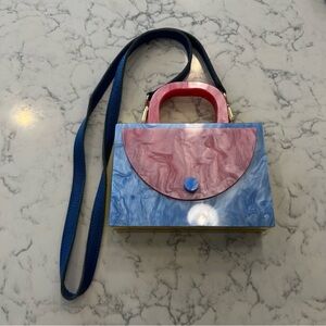 Estile Colorful Color Block Plastic Purse Bag